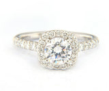 New Gabriel & Co. Diamond Halo Semi Mount Ring in 14kt