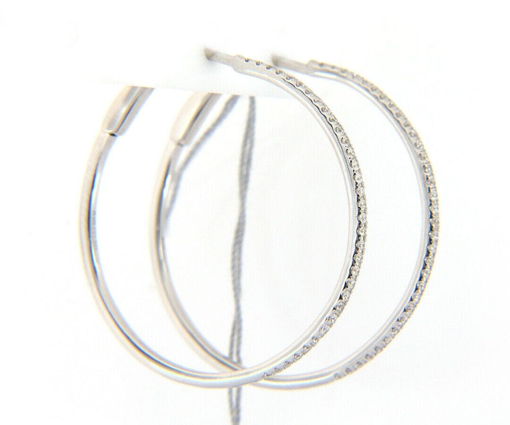 New 0.25ctw Diamond Hoop Earrings in 14K