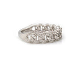 New Gabriel & Co. Pave Diamond Woven Link Band Ring in 14K