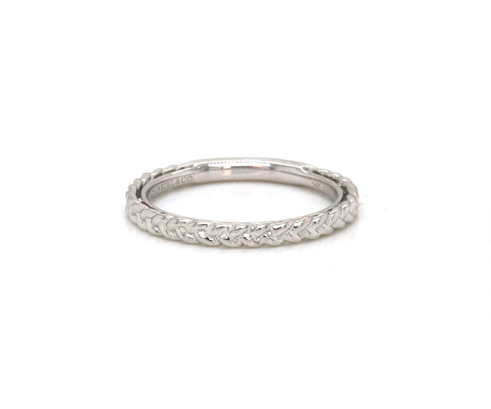 New Gabriel & Co. Braided Stackable Band Ring in 14K