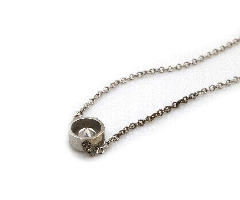 0.43ct Diamond Bezel Set Solitaire Necklace in 14K