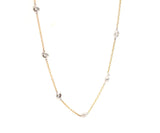 New 3.02ctw Diamond Bezel Set Station Necklace in 14K