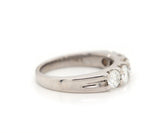 New 1.37ctw Round Diamond Shared Prong Five Stone Band Ring in 14K