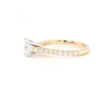 New Gabriel & Co. 0.51ctw Diamond Shared Prong Semi Mount Ring in 14K