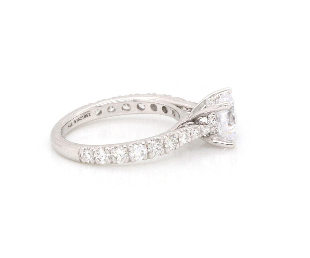 New Gabriel & Co. 0.81ctw Diamond Straight Semi Mount Ring in 14K