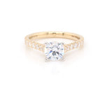New Gabriel & Co. 0.51ctw Diamond Shared Prong Semi Mount Ring in 14K