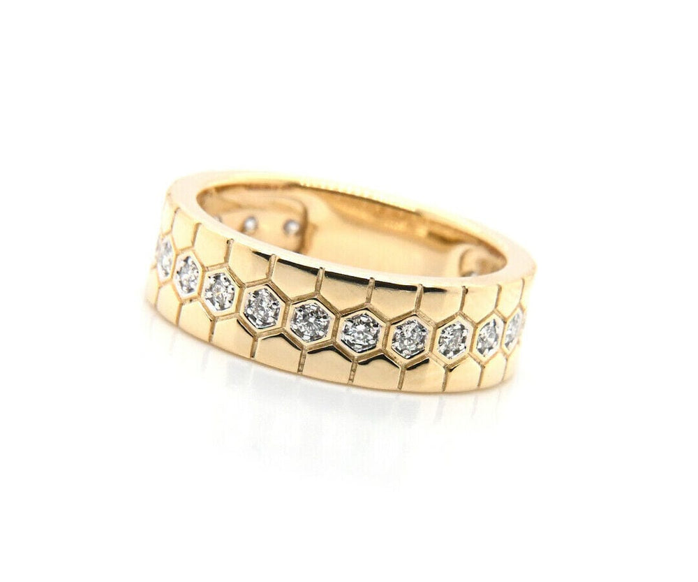 New Gabriel & Co. 0.24ctw Diamond Hexagon Pattern Ring in 14K