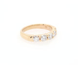 1.00ctw Round Diamond Five Stone Wedding Band Ring in 14K