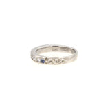 EVE Blazing Scroll 0.30ctw Diamond and 0.04ctw Sapphire Band Ring in 18K