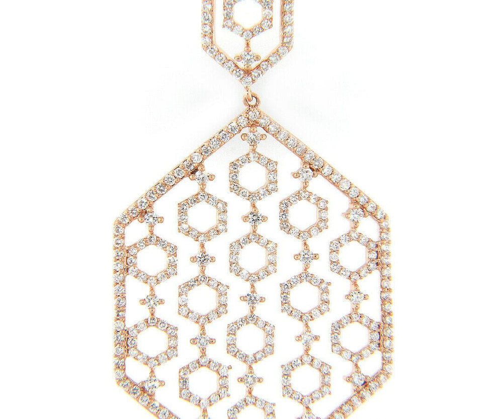 New 2.16ctw Diamond Open Honeycomb Pendant Necklace in 14K