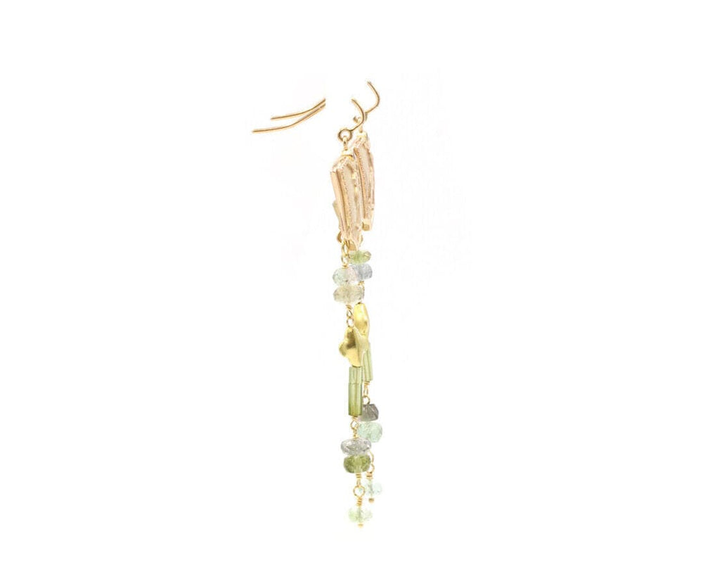 EVE Goddess Multistone Dangle Earrings in 18K