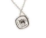 New Gabriel & Co. 0.12ctw Pave Diamond Double Braided Cushion Pendant Necklace in 14K