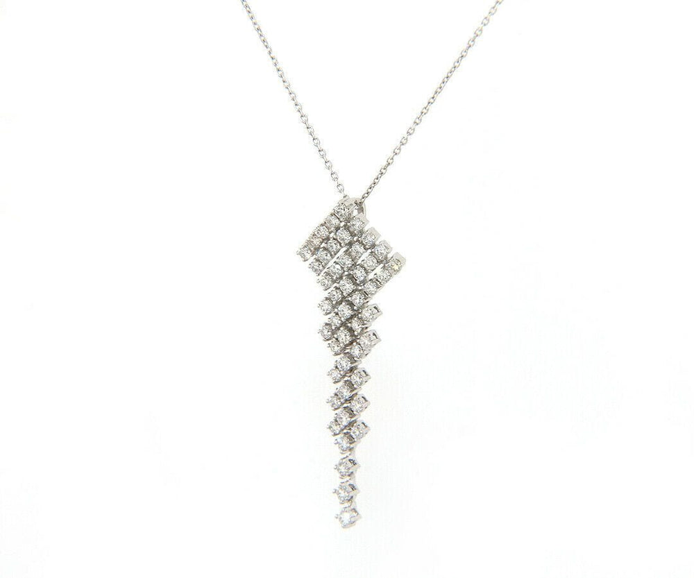 New 0.64ctw Diamond Floating Kite Pendant Necklace in 14K