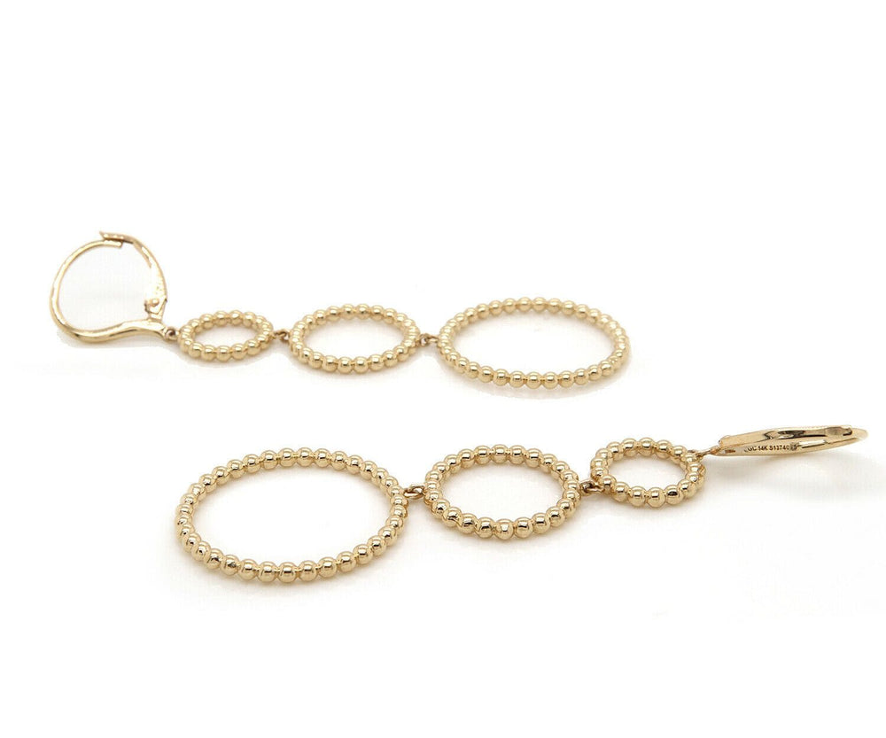New Gabriel & Co. Bujukan Triple Dangle Earrings in 14K