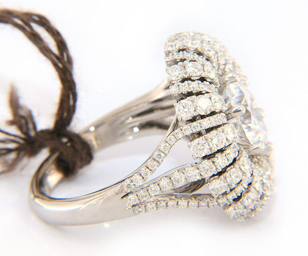 New Frederic Sage 1.45ctw Diamond Rose Flower Semi Mount Ring in 14K