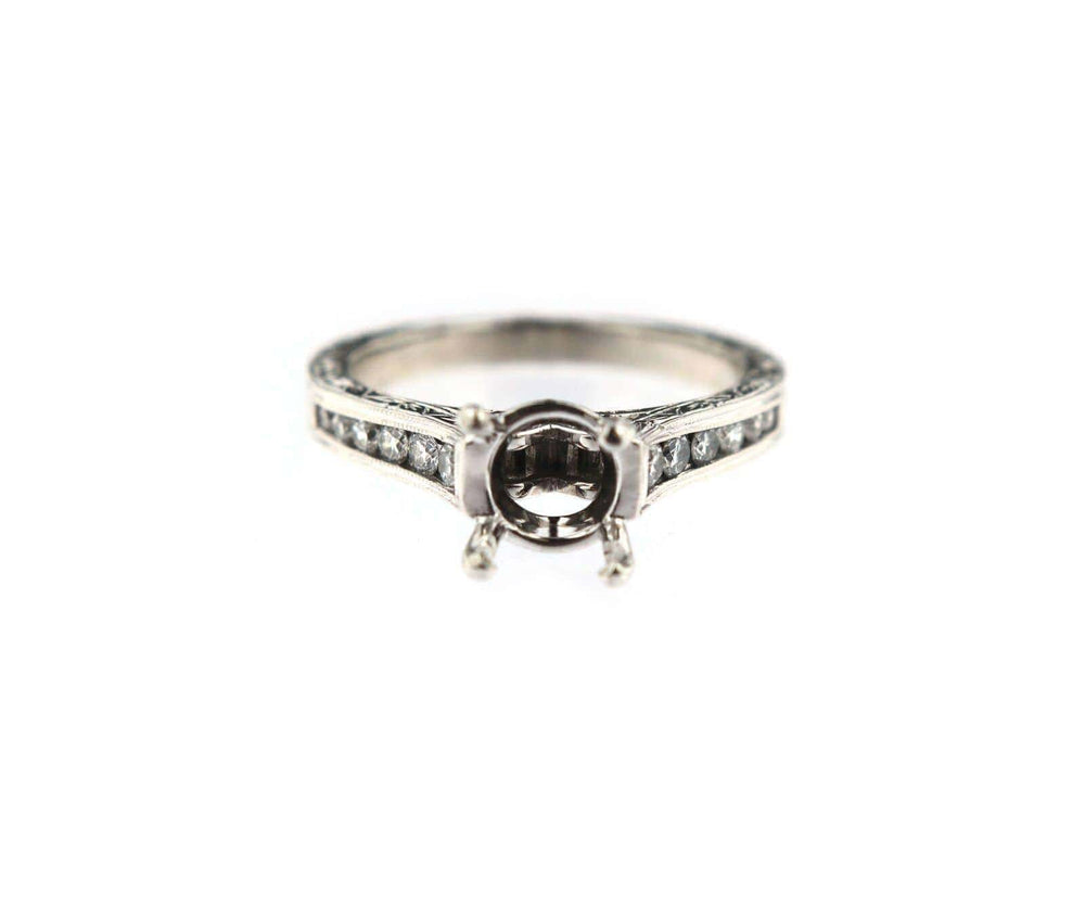 Martin Flyer Semi Mount Diamond Ring in Platinum