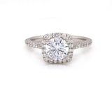 New from Gabriel & Co Halo 0.39 CTW Diamond Semi Mount Ring in 14K