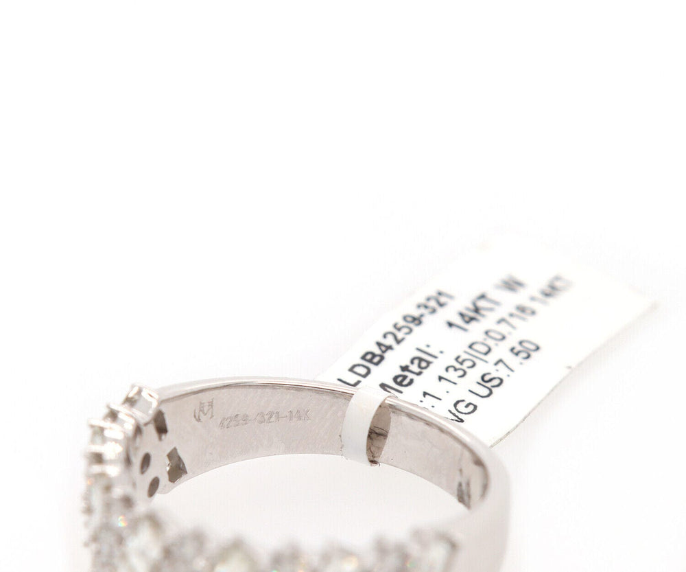 New 1.84ctw Baguette and Round Diamond Diagonal Band Ring in 14K