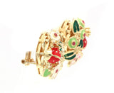 Cetas Enamel Flower and Ladybug Earrings in 14K