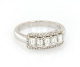 1.14ctw Baguette and Round Diamond Ring in 18K