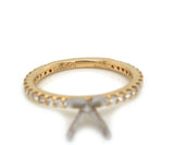 New Gabriel & Co. 0.36ctw Diamond Straight Semi Mount Ring in 14K