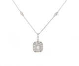New 1.11ctw Mixed Diamond Pendant Necklace in 14K