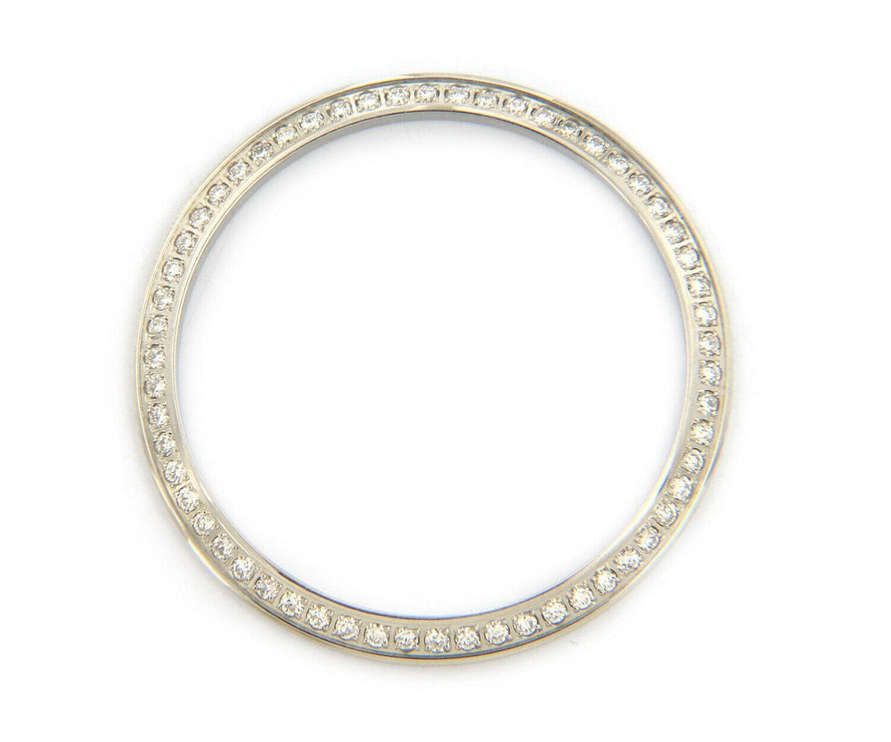 0.90ctw Diamond Watch Bezel in Stainless Steel, 36mm