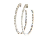 Sonia Bitton 2.75ctw Diamond Oval Inside Out Hoop Earrings in 14K