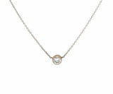 0.33ct Diamond Bezel Set Solitaire Necklace in 14K
