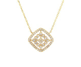 New 0.45ctw Diamond Double Open Frame Pendant Necklace in 10K