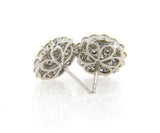 New 1.33ctw Diamond Cluster Frame Stud Earrings in 14K
