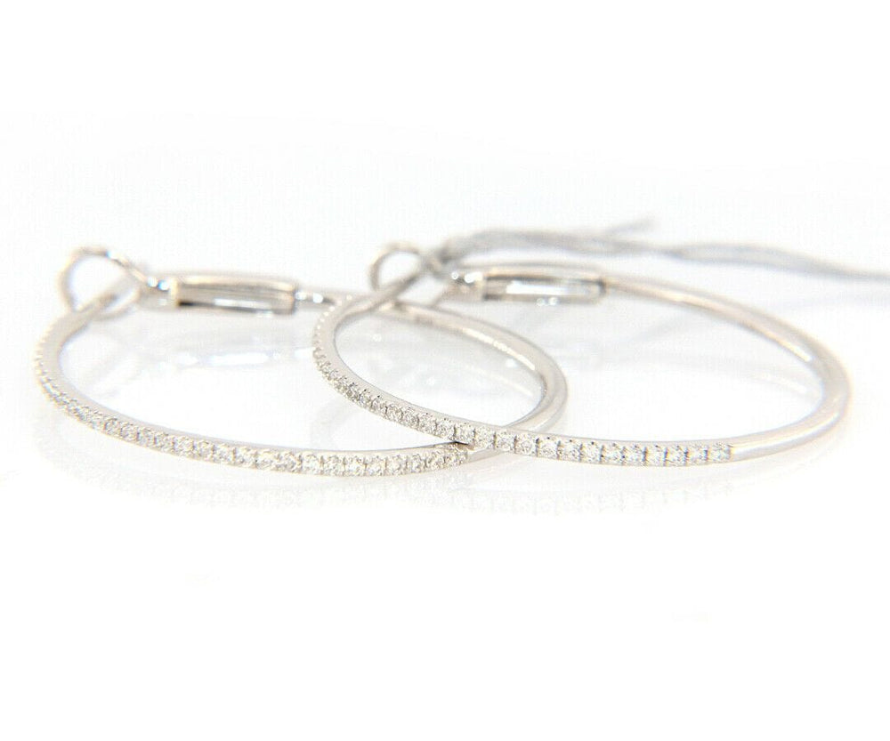 New 0.25ctw Diamond Hoop Earrings in 14K