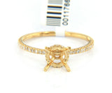 New Odelia 0.28ctw Diamond Straight Under Halo Semi Mount Ring in 18K