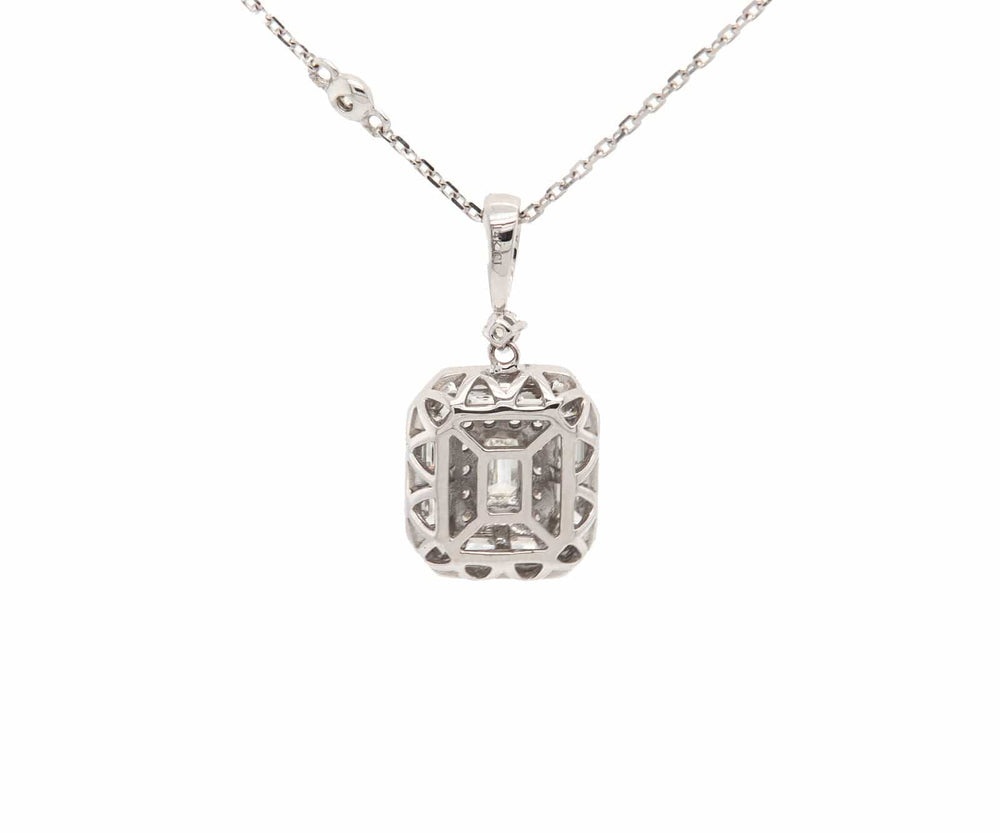 New 1.11ctw Mixed Diamond Pendant Necklace in 14K
