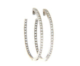 Sonia Bitton 2.75ctw Diamond Oval Inside Out Hoop Earrings in 14K
