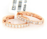 New 1.01ctw Diamond Small Hoop Earrings in 14K
