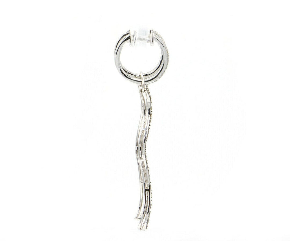 New 1.00ctw Chocolate and White Diamond Drop Earrings in 14K