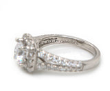 New Gabriel & Co. Diamond Halo Split Shank Semi Mount Ring in 14K
