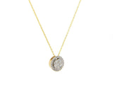 New 0.28ctw Diamond Cluster Halo Pendant Necklace in 14K