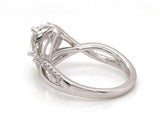 Gabriel & Co Pear Halo 0.26 CTW Diamond Infinity Semi Mount in 14K, NEW