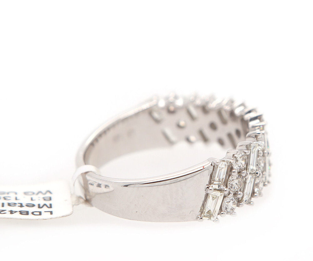 New 1.84ctw Baguette and Round Diamond Diagonal Band Ring in 14K