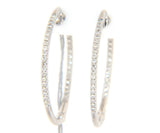 New 0.25ctw Diamond Inside Out Hoop Earrings in 14K