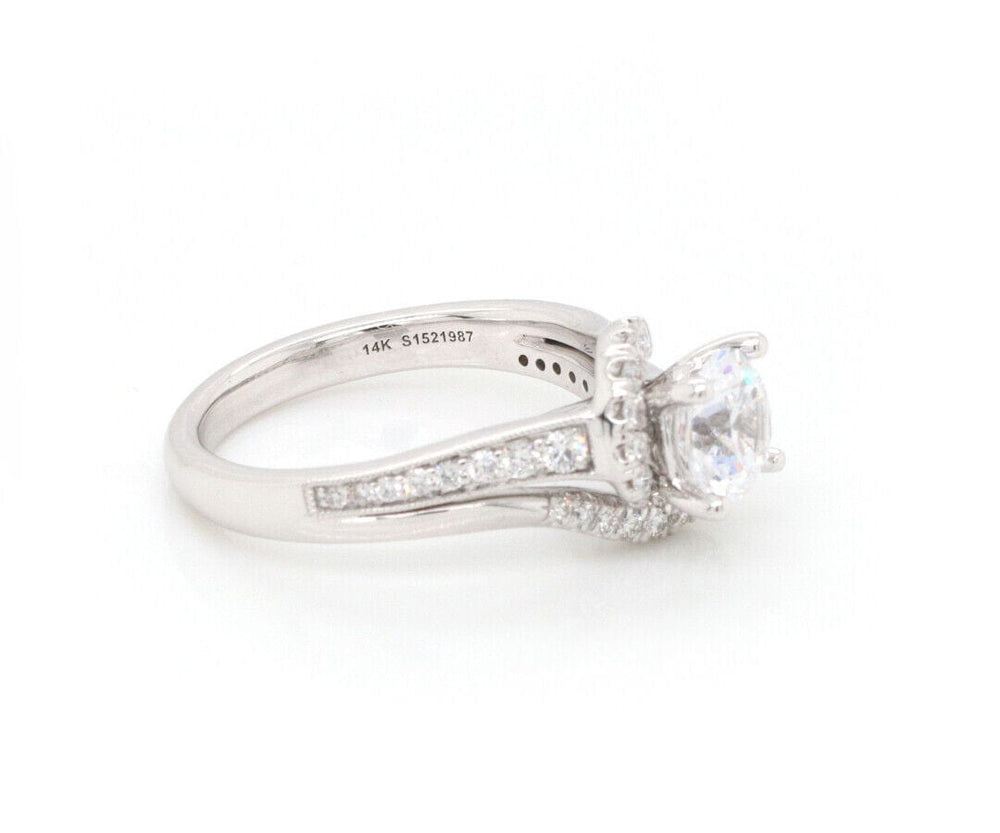 New Gabriel & Co. 0.37ctw Diamond Swirl Semi Mount Ring in 14K