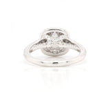 New Gabriel & Co. 1.16ctw Diamond Cushion Halo Semi Mount Ring in 14K