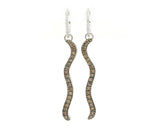 New 1.00ctw Chocolate and White Diamond Drop Earrings in 14K