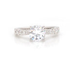 New Gabriel & Co. 0.81ctw Diamond Straight Semi Mount Ring in 14K