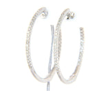 New 0.25ctw Diamond Inside Out Hoop Earrings in 14K