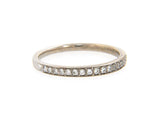 0.16ctw Diamond Slender Wedding Band Ring in 18K