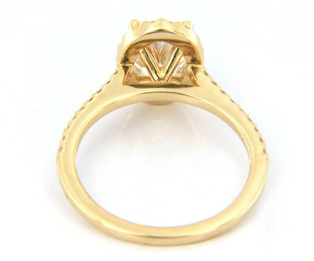 New Gabriel & Co. Oval Diamond Halo Semi Mount Ring in 14K