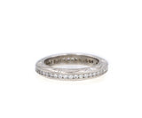 0.35ctw Diamond Heirloom Engraved Eternity Band Ring in 18K